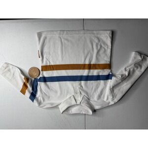 Lila & Jack Boys White Striped Long Sleeve Polo Shirt‎ 18-24M New